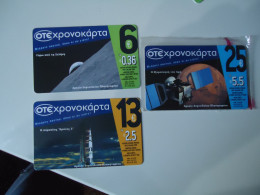 GREECE SAMBLE RARE 3 MINT  PLANET  CANCELED NUMBER  SPACE  2 SCAN - Raumfahrt