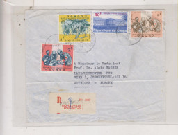 CONGO KINSHASA LEOPOLDVILLE 1966 Registered   Airmail Cover To Austria - Covers & Documents