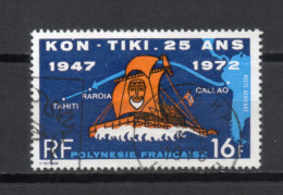 POLYNESIE  PA  N°  64   OBLITERE   COTE  7.00€    KON TIKI BATEAUX - Used Stamps