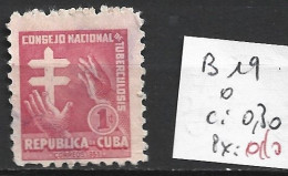 CUBA BIENFAISANCE 19 Oblitéré Côte 0.30 € - Charity Issues