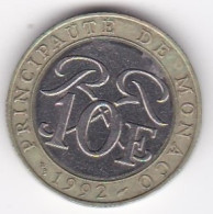 Monaco 10 Francs 1992 Rainier III , Bimétallique - 1960-2001 Nouveaux Francs