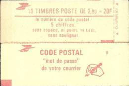 CARNET 2274-C 3 Liberté De Delacroix "CODE POSTAL" Fermé Parfait état Bas Prix RARE Et Peu Proposé - Modernos : 1959-…