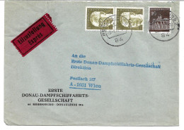 0165r: Bund- Beleg Expressbrief DDSG Regensburg Nach DDSG Wien 1972 - Autres (Mer)
