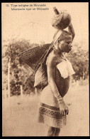 RUANDA URUNDI(1928) Native. Illustrated Postal Card Of Belgian Congo Overprinted For Use In Ruanda-Urundi. Sepia Photo O - Entiers Postaux