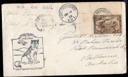 CANADA(1929) Husky. Mail Plane. First Flight Cover Fort Providence To Fort McMurray With Delightful Cachet, Franked With - First Flight Covers