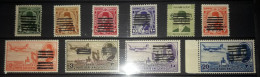 Egypt , 1953 King Farouk & King Of Egypt And Sudan , Double Bars Surcharged, Collection Of 10 Stamps MNH ** - Neufs