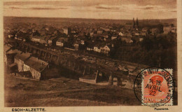 ESCH-SUR-ALZETTE - Panorama - Cachet Postal Intéressant : Expos.Intern."SIRENALA" 14-18 Avril 1922  (!!! Texte !!!) - Esch-Alzette