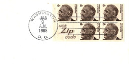 (N167) USA Scott # BK 116 // 1284 C (Slogan 5) Use Zip Code  - Washington D.C. 9 Jan 1968. - Brieven En Documenten