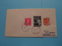 Enveloppe à Mr. Louis BOSSY à Cousset > 1937 Envoi à Charleroi Belgique ( Voir SCANS > Stamps ) SUISSE ! - Montagny