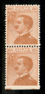 Regno - Vittorio Emanuele III - 1926 - Michetti 60 Cent Coppia Verticale Con L'esemplare Inferiore Non Dentellato In Bas - Other & Unclassified