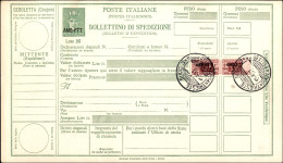 Trieste  - AMG FTT - 300 Lire (24 - Pacchi Postali) Annullato A Trieste Il 13.5.52 Su Bollettino Da 25 Lire (P16) Non Us - Other & Unclassified