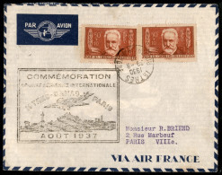 Europa - Francia - 1937 (20 Agosto) - Istres Damasco Parigi - Muller 409 - Aerogramma Del Volo - Autres & Non Classés