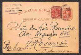 Oltremare - Sud Africa - 1895 - Cartolina Postale Per L'Argentina + Busta Per Gli USA - Other & Unclassified