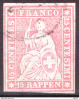 Svizzera 1854 Unif.28 O/Used VF/F - Usados