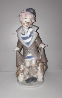 01005901 MAGIA, PAYASO Y PERRITOS. FIGURA PORCELANA LLADRÓ DESCATALOGADA. - Lladro (ESP)