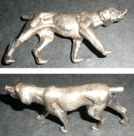 Rare Figurine En Métal Chien D'arrêt De Chasse, Setter épagneul Braque - Hunde