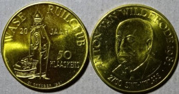 1981   2700 Sint Niklaas 20 Jaar Wase Ruilclub 50 Klaaskens - Token - Penning -  Anton Van Wilderode - Souvenir-Medaille (elongated Coins)