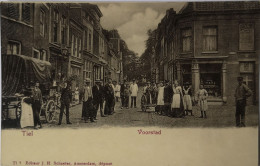 Tiel (Gld.) Voorstad ( Veel Volk) Ca 1900 Topkaart - Tiel