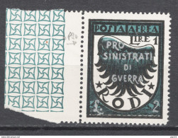 Egeo 1944 Sass.A58 **/MNH VF/F - Egée (Duitse Bezetting)