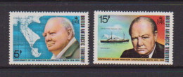 BRITISH  ANTARCTIC  TERRITORY    1974    Birth  Centenaary  Of  Churchill     Set  Of  2     MH - Neufs