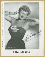 Lina Margy (1909-1973) - Chanteuse - Ah! Le Petit Vin Blanc - Photo Signée - 50s - Zangers & Muzikanten
