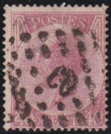 Belgie  .   OBP    .    20-A     .    O     .   Gestempeld     .   /   .    Oblitéré - 1865-1866 Profil Gauche
