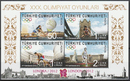Turkey, Türkei - 2012 - XXX. Olympic Games * London 2012 - 1.Mini S/Sheet ** MNH - Ongebruikt
