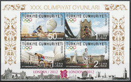 Turkey, Türkei - 2012 - XXX. Olympic Games * London 2012 - 1.Mini S/Sheet ** MNH - Nuevos