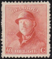 Belgie  .   OBP    .    173    .    *    .   Ongebruikt Met Gom    .   /   .    Neuf Avec Gomme - 1919-1920 Roi Casqué