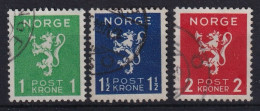 NORWAY 1940 - Canceled - Mi 207-209 - Used Stamps