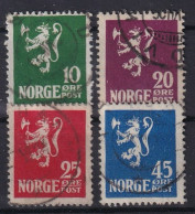 NORWAY 1925 - Cancelerd - Mi 116-119 - Oblitérés