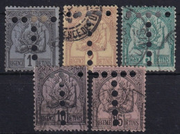 TUNISIE 1888/98 - Canceled - YT 9-12, 16 - Taxe - Impuestos