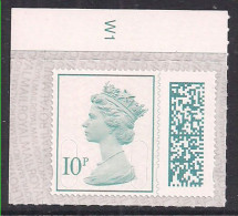 GB 2022 QE2 10p Green Barcoded Machin SG V4710 Umm MAIL ( G1295 ) - Unused Stamps