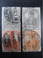 DR-ZD Nr. S11a+S11b, 1917, Germania, Gestempelt, Mi 25€ *DEL283* - Booklets & Se-tenant