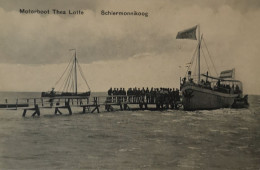 Schiermonnikoog // Motorboot Thea Lotte (aankomst - Veel Volk 19?? Topkaart - Schiermonnikoog