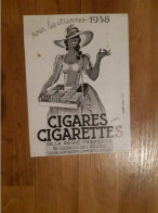 Publicite  Cigares- Cigarettes  Pour Les Etrennes 1938 -  Par  Leon Dupin - Andere & Zonder Classificatie