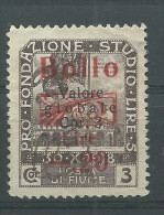 MARCA DA BOLLO/REVENUE  - FIUME - BOLLO Lire 0,20 SOVRASTAMPA ROSSA- USATO - Fiume & Kupa