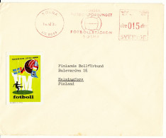 Beautiful Cover Sverige World Cup 1958 With Meter Mark "Fotbollstadion Solna". Very Rare - Perfect Condition. - 1958 – Zweden