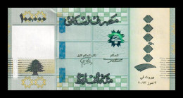 Líbano Lebanon 100000 Livres 2023 Pick 105 New Sc Unc - Lebanon