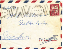 Greece Air Mail Cover Sent To Sweden 27-1-1956 Single Franked - Brieven En Documenten