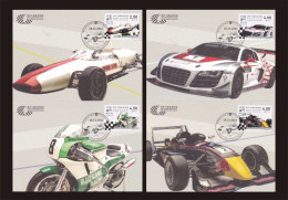 China Macau Maximum Card ,2021 Macau Grand Racing Museum,4 Pcs - Maximum Cards