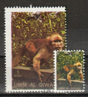 Umm Al Qiwain 1972 Animali Selvaggi - Wild Animals - Titi (Callicebinae) + Ministamp CTO - Schimpansen