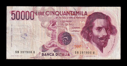 Italia Italy 50000 Lire Gian Lorenzo Bernini 1984 Pick 113a Bc/Mbc F/Vf - 50.000 Lire