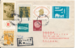 Bulgaria Registered Cover With More Topic Stamps Sent To Switzerland 10-5-1965 - Lettres & Documents