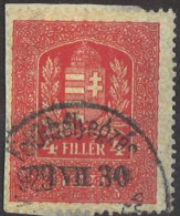 UNGHERIA 1926 - Ricevute Fiscali - Annullo 29 Luglio 1930 - Used Stamps