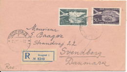 Yugoslavia Registered Cover Sent To Denmark Beograd - Brieven En Documenten