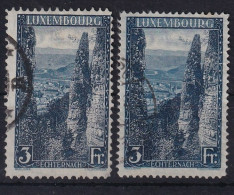 LUXEMBOURG 1923/34 - Canceled - Sc# 153, 153a - 1914-24 Marie-Adélaïde