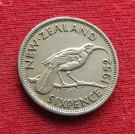 New Zealand 6 Pence 1952 KM# 16 *V2T Sixpence  Nova Zelandia Nuova Zelanda Nouvelle Zelande Six 6 D - New Zealand