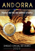 Andorre 2023 : 2€ Commémorative "Festival Du Solstice D'été" (en Coincard) - Disponible En France - Andorre