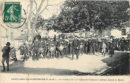 63 , ST GERVAIS , La Musique Du 121 ° RI Devant La Mairie , * 405 68 - Saint Gervais D'Auvergne